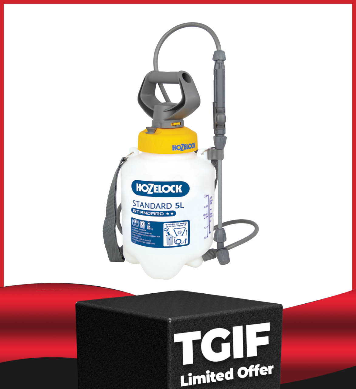 Hozelock 5L-10L Standard Pressure Sprayer